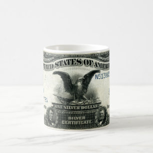 1899 ett certifikat för dollarUS-silver Kaffemugg