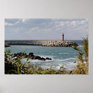 18×12 Jeju-do Sydkorea fyr Foto Print Poster