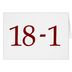 18-1 HÄLSNINGSKORT