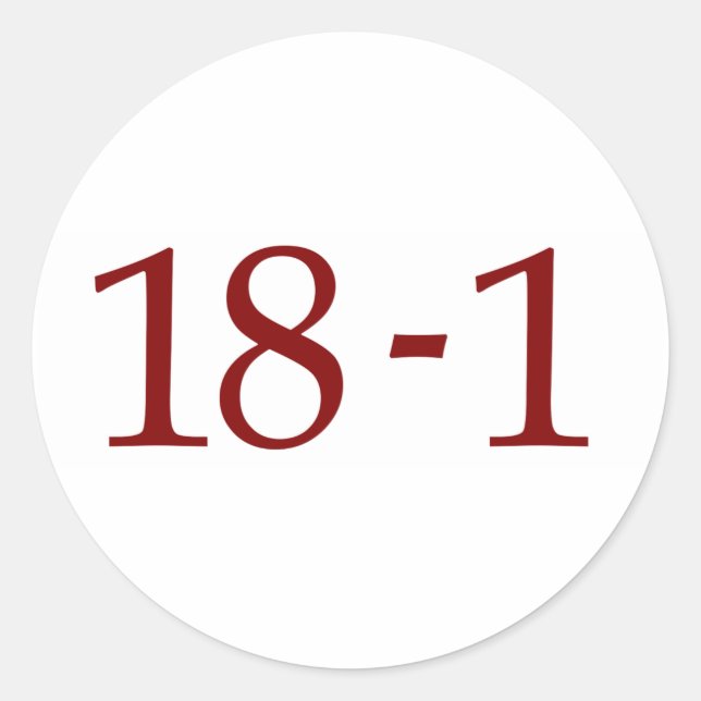 18-1 RUNT KLISTERMÄRKE (Framsida)