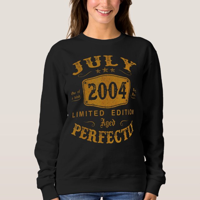 18 Ålderdom juli 2004 18:e födelsedagen T Shirt (Framsida)