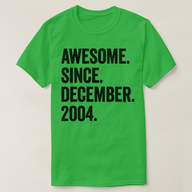18 ÅR Ålder Ålderdecember 2004 18:e födelsedagen2 T Shirt (Design framsida)