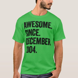 18 ÅR Ålder Ålderdecember 2004 18:e födelsedagen2 T Shirt