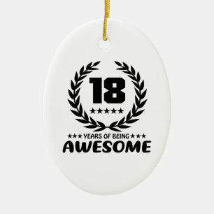 18 år av att vara enormt julgransprydnad keramik