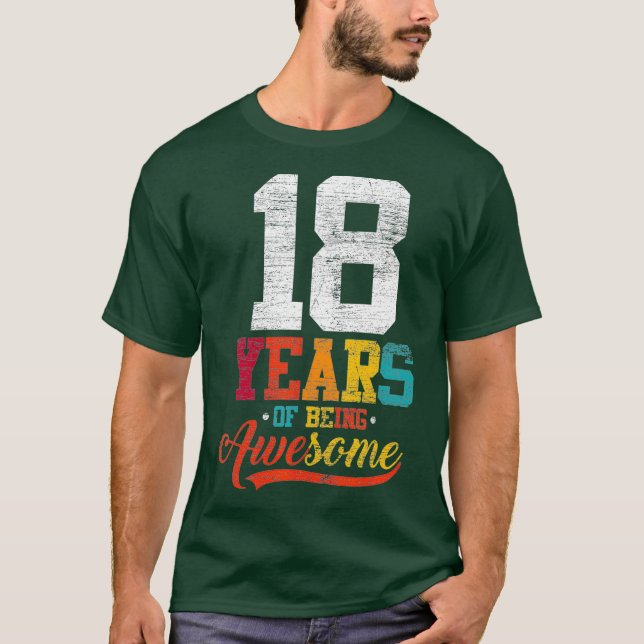 18 år av Fantastisk ger 18 år T Shirt (Framsida)
