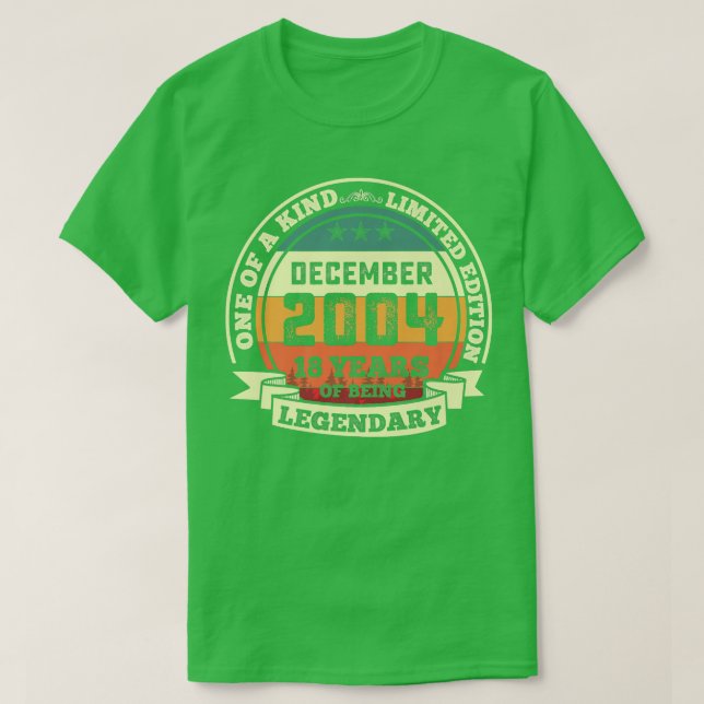18 år efter dagen 18 december 2004 t shirt (Design framsida)