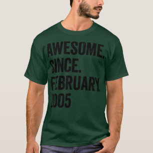 18 år Fantastisk sedan februari 2005 18:e födelsed T Shirt