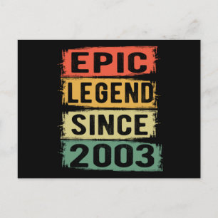 18 år födelsedag 2003 Episk Legend 18-årsdag Vykort