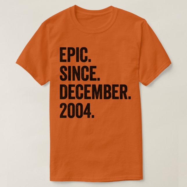 18 år gammal december 2004 18:e födelsedagen t shirt (Design framsida)