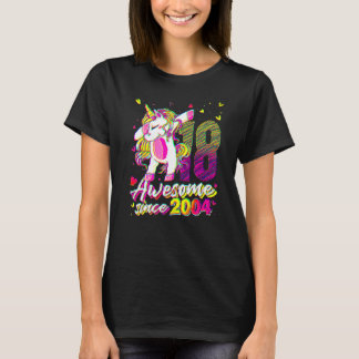 18 år gammal enhörning dabbar 18-årsdag enhörning t shirt