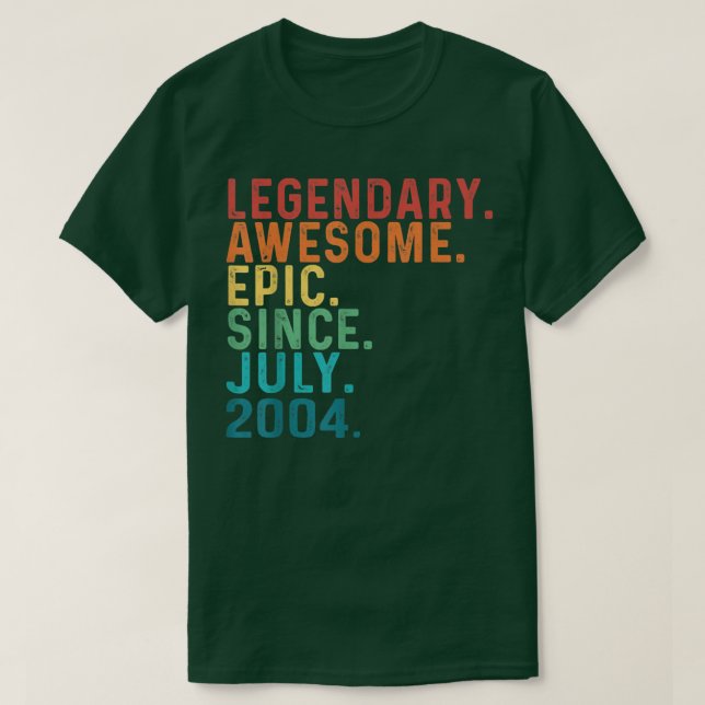 18 år gammal fjol Fantastisk sedan juli 2004 18:e  T Shirt (Design framsida)