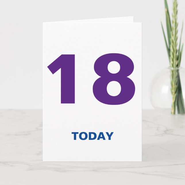 18 år gammal i dag födelsedag 18 kort (Framsida)