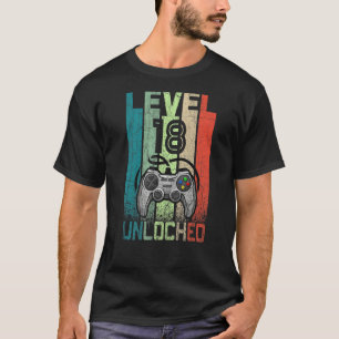 18 år Gammal nivå 18 olåst 18:e födelsedagspojke G T Shirt