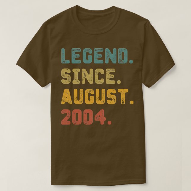 18 år gammal presentförklaring sedan augusti 2004  t shirt (Design framsida)