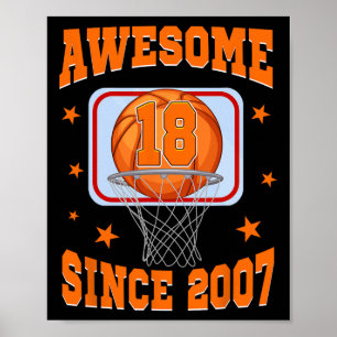 18 år gammal super sedan 2007 18-års födelsedag Sk Poster