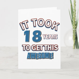 18-årig födelsedagskalender kort