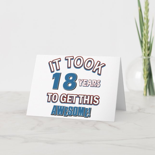 18-årig födelsedagskalender kort (Framsida)