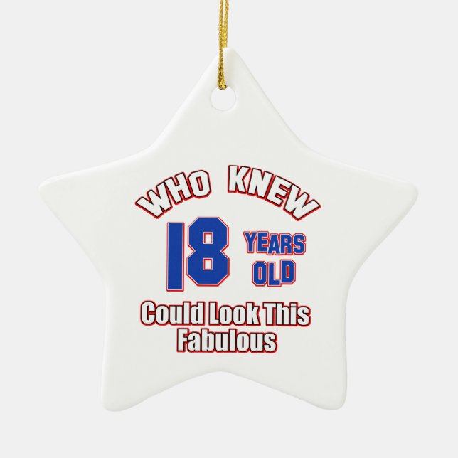 18-årig utseendeväckande julgransprydnad keramik (Framsidan)