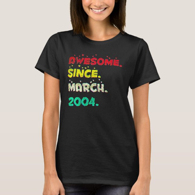 18-åring Mars 2004 3 T Shirt (Framsida)