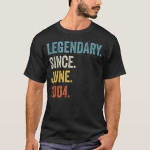 18 års ålder sedan juni 2004 18:e födelsedag t shirt