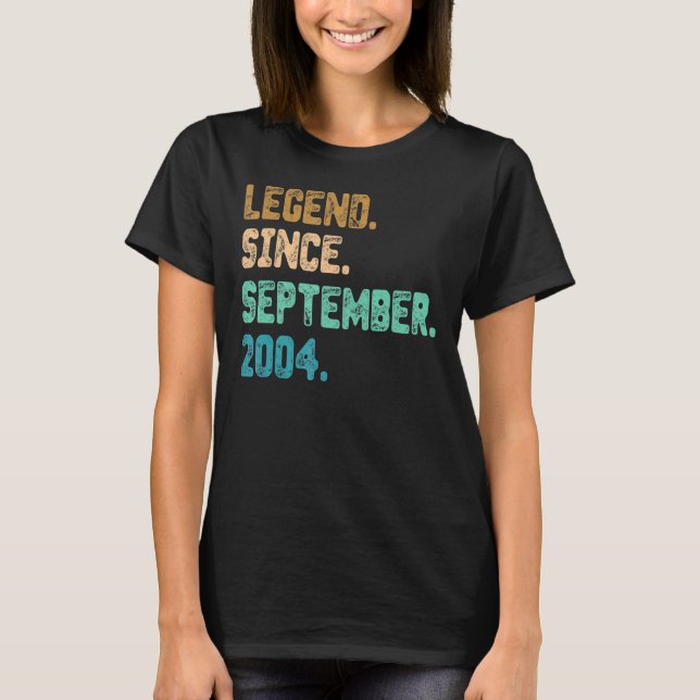 18 års ålder sedan september 2004 18:e födelsedag t shirt (Framsida)