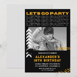18-års inbjudningar Män Foto Sprayfärg