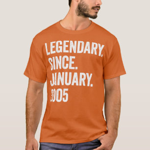 18 års legendary sedan januari 2005 18th Birthda T Shirt