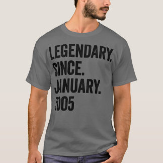 18 års legendary sedan januari 2005 18th Birthda T Shirt