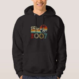18 års Vintage för gamla gåvor, född 2007, Retro 1 Hoodie