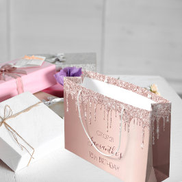 18-årsdag 18 ro guld glitter droppar rosa
