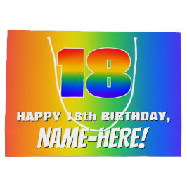 18-årsdag: Färgglatt, roligt regnbågsmönster #18
