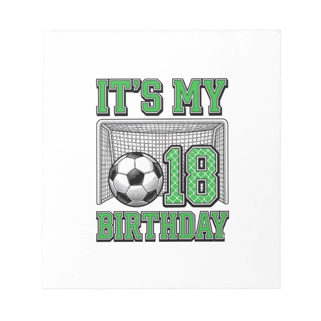 18-årsdag Fotboll Vintage Anteckningsblock (Framsida)