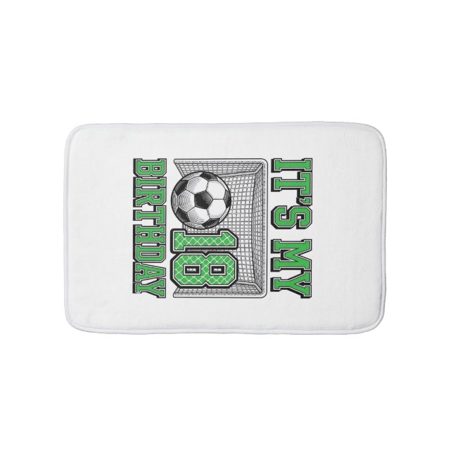 18-årsdag Fotboll Vintage Badrumsmatta (Framsidan)
