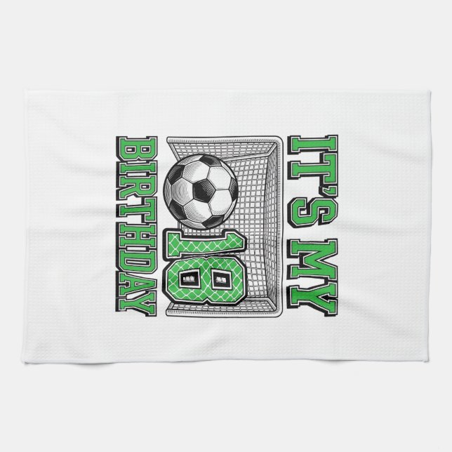 18-årsdag Fotboll Vintage Kökshandduk (Horisontell)