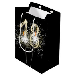18-årsdag Gnistor på svart