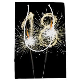 18-årsdag Gnistor på svart