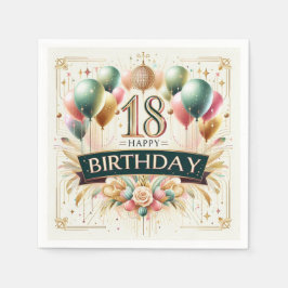 18-årsdag pappersservett