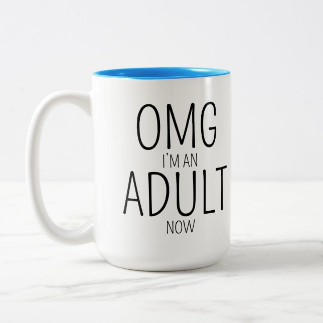 18-årsdag Två-Tonad mugg (Vänster)