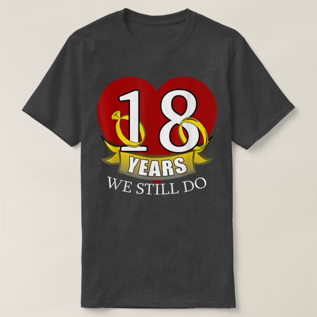 18-årsdagen Bröllop T Shirt (Design framsida)