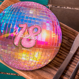 18-årsfest Guld Rosa Glitter Diskokula