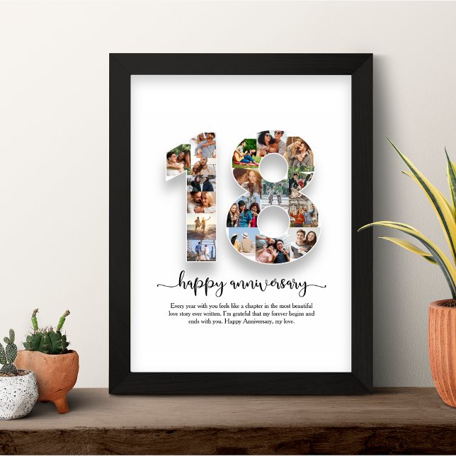18-årsjubileum Foto Collage Affisch (Skapare uppladdad)