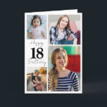 18-årspresent 4 Foto Collage Namn Minnessaker Kort<br><div class="desc">18-årsdag 4 Fotosammanställning Namn Minnessak</div>