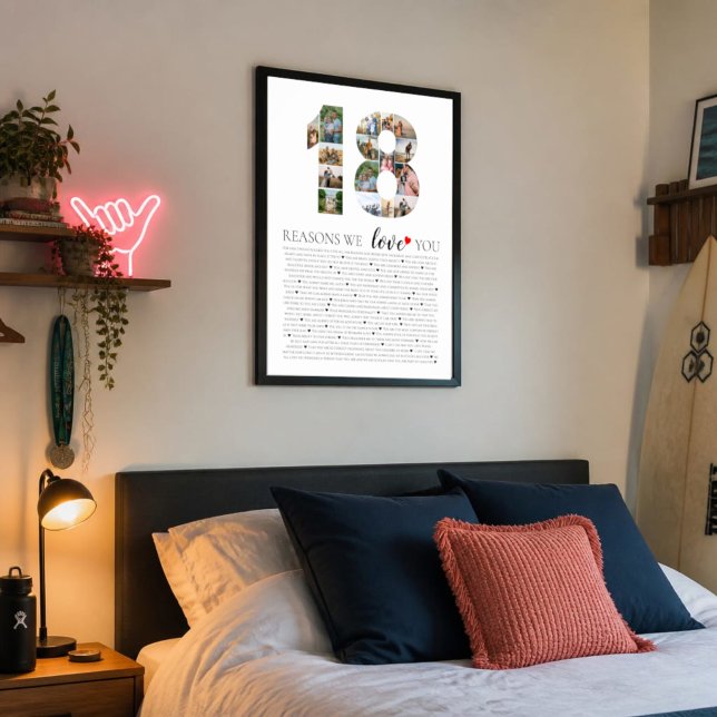 18-årspresent vuxna skäl till varför vi älskar dig poster (Skapare uppladdad)