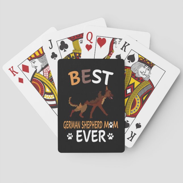 18 Bästa tyska shepherd Mamma någonsin Casinokort (Baksidan)
