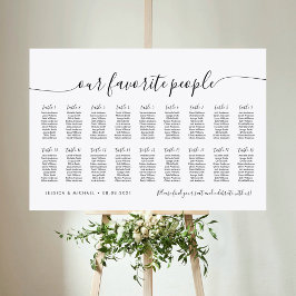 18 Bord Elegant Våra Favoritpersoner Placeringspla Poster