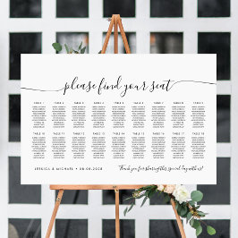 18 Bord Modern Platsindelning Poster