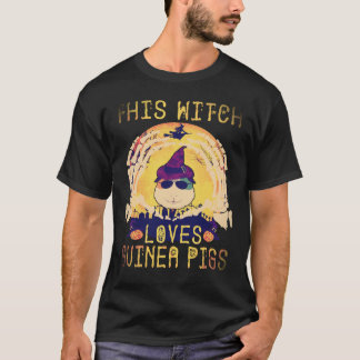 18 Denna häxa älskar marsvin Halloween T Shirt