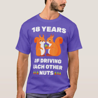 18:e 18-årsdagen för Bröllop-årsjubileet - lustigt T Shirt