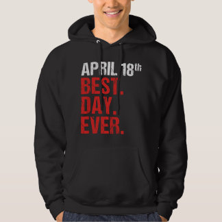 18:e April Jubileum Sängkammarparty Bröllop Födels Hoodie