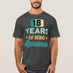 18:e Året Åldersdag Vintage födelsedag för födelse T Shirt